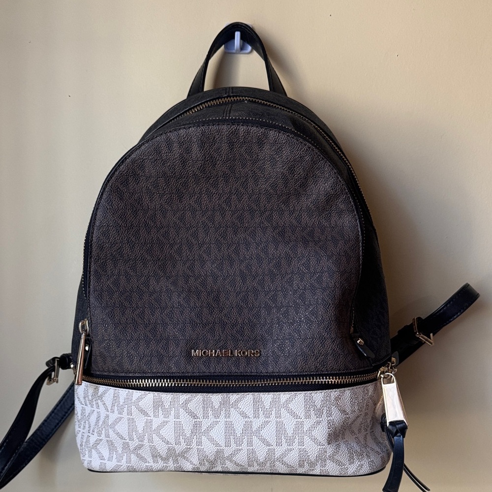 Michael Kors Black and Brown Purse Backpack